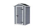 Garden Storage Shed 4 X 3 Ft Grey Resin Hinged Doors - Image 2