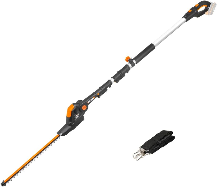 41PhXALsQOL._AC_SL1000.jpg Cordless Pole Hedge Trimmer 45cm 3.2m Reach 10-Position Head Black - Image 1