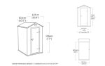 Garden Storage Shed 4 X 3 Ft Grey Resin Hinged Doors - Image 9