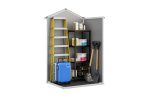 Garden Storage Shed 4 X 3 Ft Grey Resin Hinged Doors - Image 8