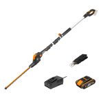 Cordless Pole Hedge Trimmer 45cm 3.2m Reach 10-Position Head Black - Image 9