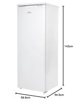 Tall Larder Fridge 241L Freestanding With Mark-Proof Finish White - Image 9