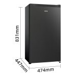 Under Counter Fridge 92L 7 Temp Settings Reversible Door Black - Image 2