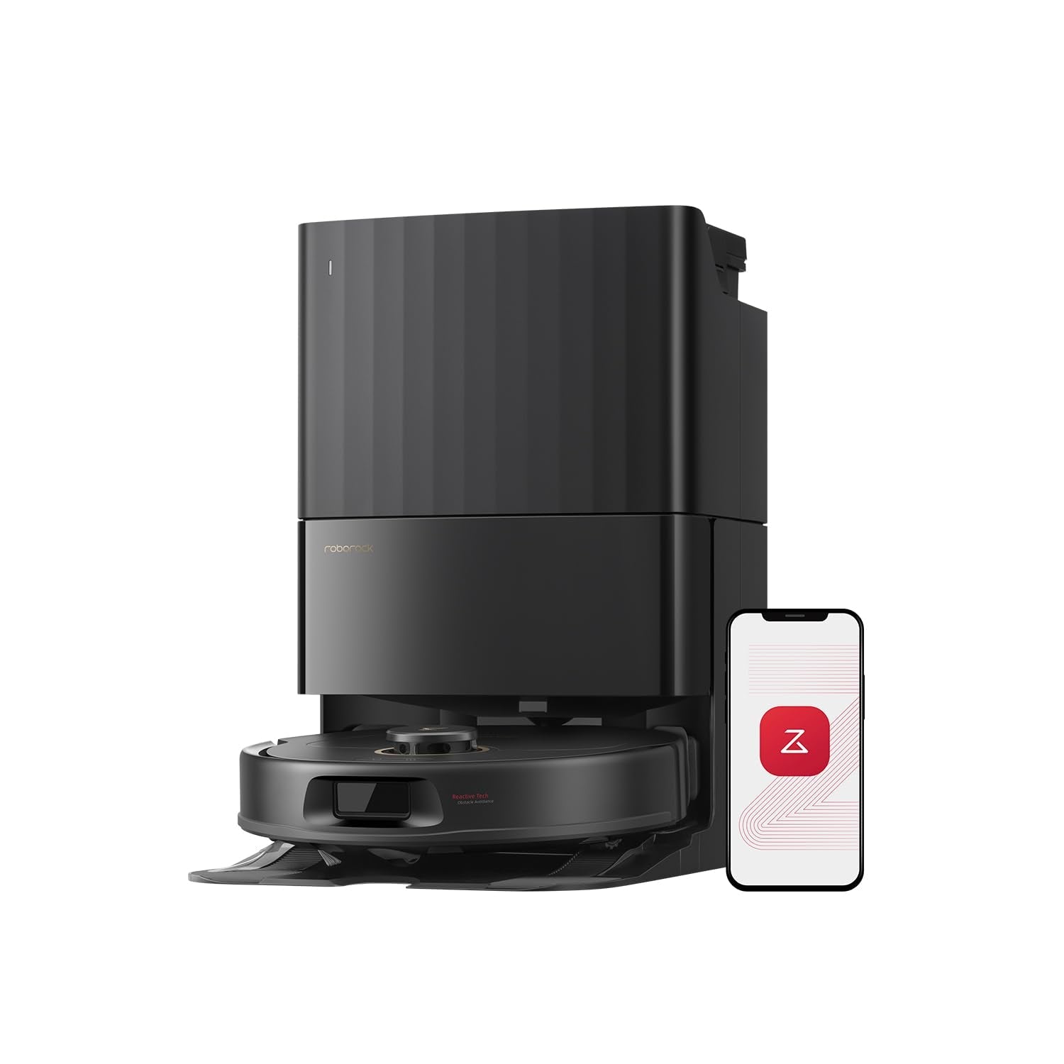 51Br5OrimUL._SL1500.jpg Robot Vacuum Cleaner With Mop 12000Pa Suction FlexiArm Edge Mopping Black - Image 1