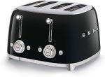 4 Slice Toaster 2000W Extra Wide Slots 6 Browning Levels Black