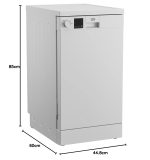 Freestanding Dishwasher 4 Place Settings 44.8cm White E Rated - Image 8