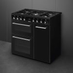 90cm Dual Fuel Range Cooker 61L Fan Convection Black - Image 3