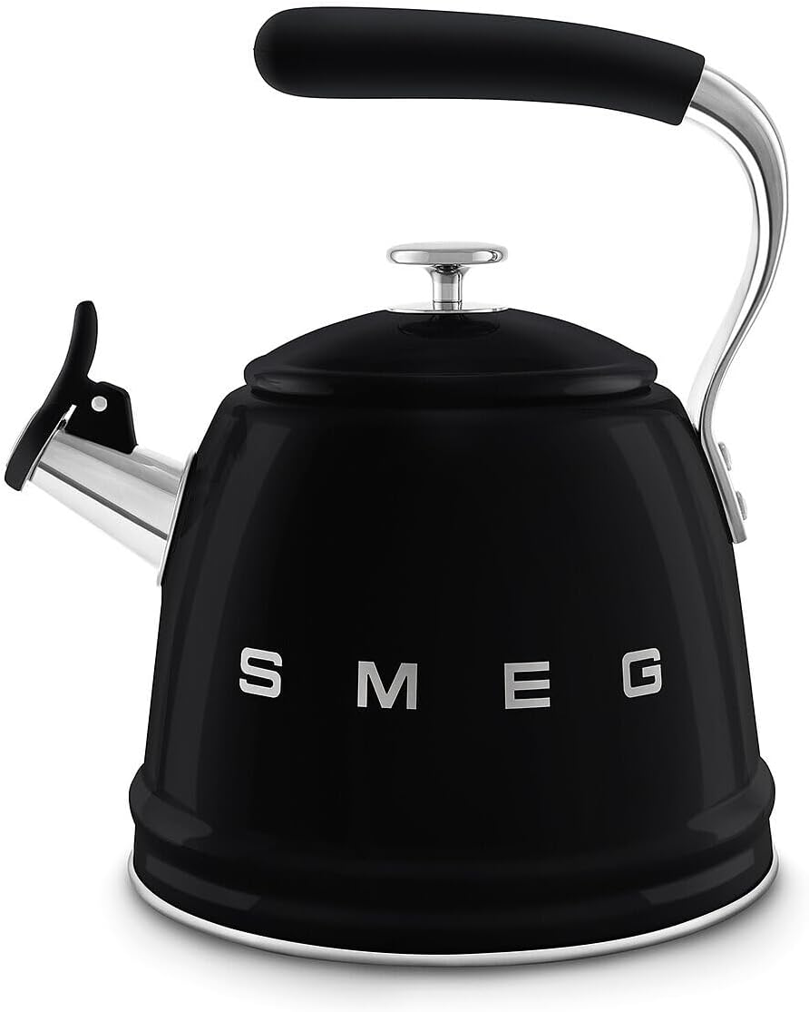 51OoaynlJIL._AC_SL1300.jpg Whistling Kettle 2.3L Stainless Steel Silicone Handle Black - Image 1