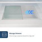 Integrated Under Counter Fridge 110L LED Light Reversible Door White - Image 7