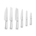 Knife Block Set With Integrated Sharpener 6-Piece Stainless Steel Black - Image 5