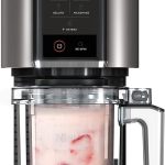Ice Cream Maker 1.4L 7 Programs Makes Gelato Sorbet Smoothie Bowl Black Silver