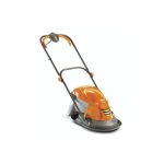 Hover Lawn Mower 25cm 1400W 15L Grass Box 4 Cutting Heights Orange Grey - Image 3