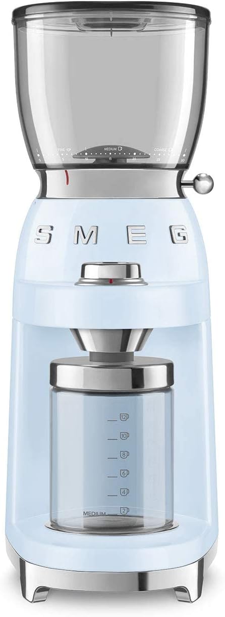 51Ym6UHNRxL._AC_SL1300.jpg Coffee Grinder 150W 30 Grind Levels Conical Burr Pastel Blue - Image 1