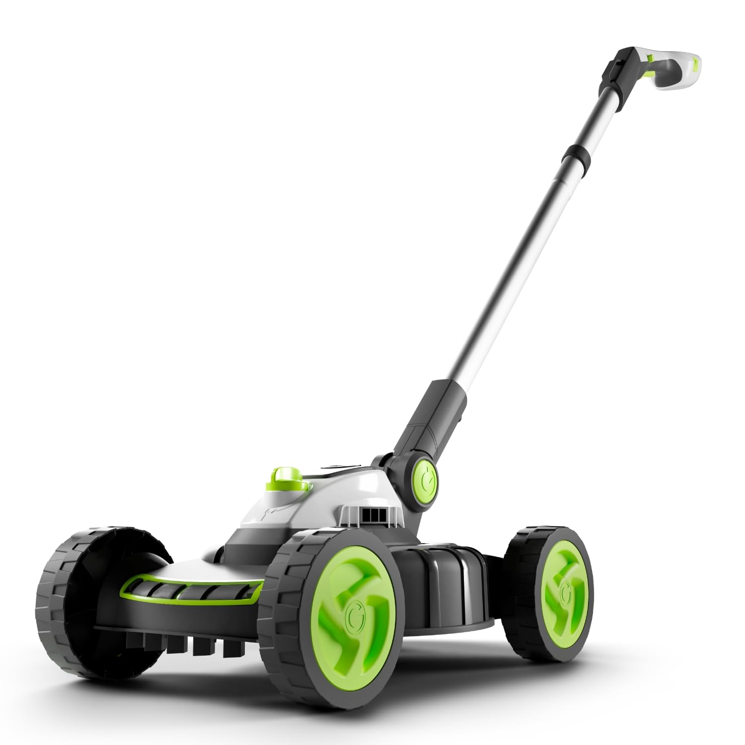 51Z1fLiEoNL._SL1500.jpg Cordless Electric Lawnmower 25cm 10in 5200RPM 18V 30 Mins Runtime Grey Green White - Image 1