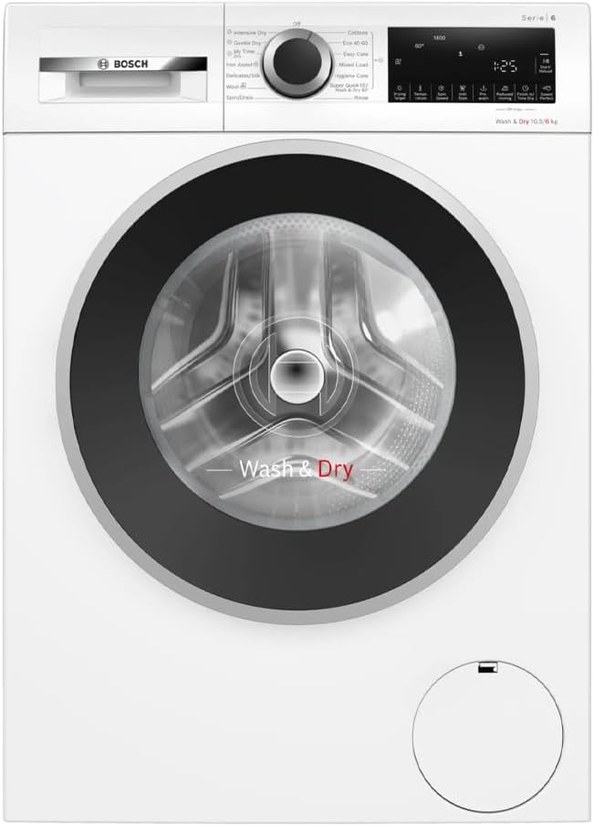 51_dIk5PgGL._AC_SL1000.jpg Freestanding Washer Dryer 10.5/6kg 1400rpm AntiStain White - Image 1