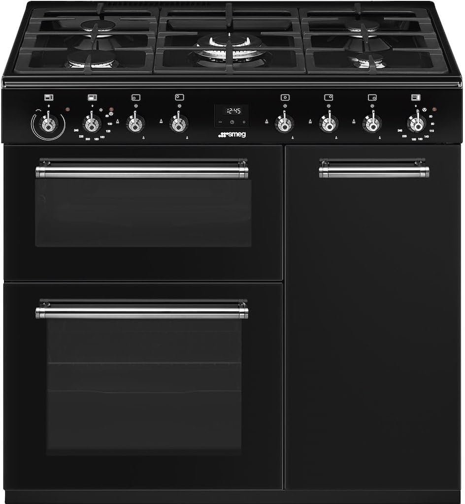 51iQpx4W4iL._AC_SL1024.jpg 90cm Dual Fuel Range Cooker 61L Fan Convection Black - Image 1