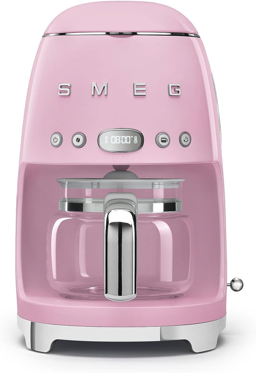 51kgQYWKQ7L._AC_SL1300.jpg Drip Coffee Machine 1.4L 10 Cups Programmable Timer Pink - Image 1