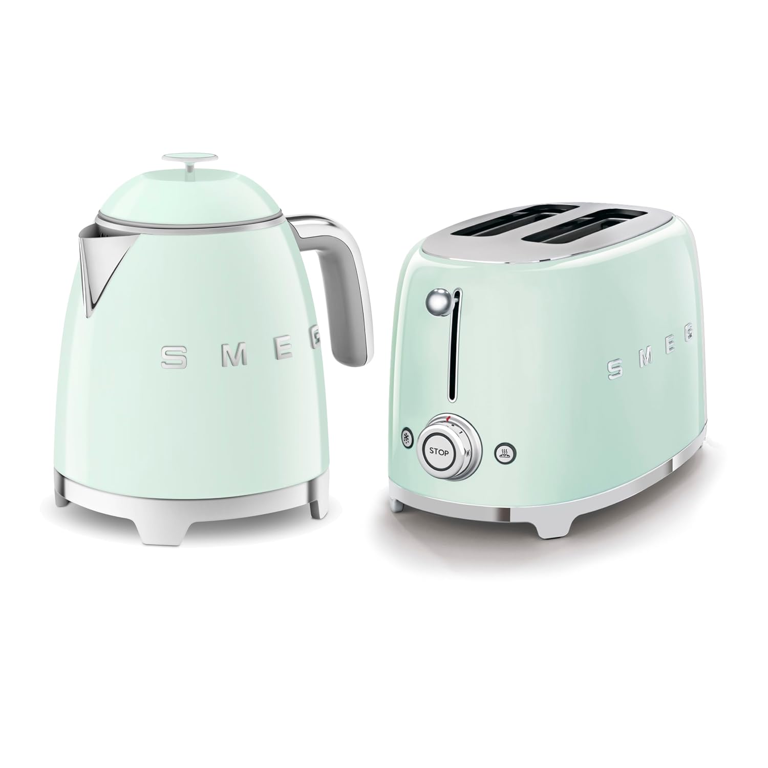 610seopq2cL._SL1500.jpg Retro Range Breakfast Set 0.8L Mini Kettle 2-Slice Toaster Pastel Green - Image 1