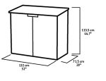 Outdoor Garden Storage Shed 880L Top And Front Opening Light Grey - Image 7