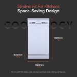 Freestanding Dishwasher 10 Place Settings 45cm White - Image 4