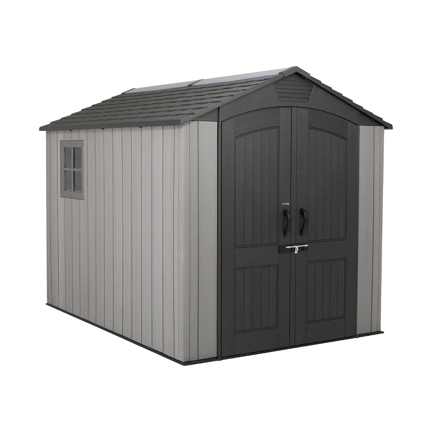 6160YjUCOOL._SL1500.jpg Garden Storage Shed 7 X 9.5 Ft Light Grey HDPE Steel Reinforced - Image 1