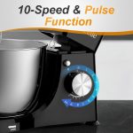 Stand Mixer 5.5L 1500W 10 Speed Pulse Black - Image 3