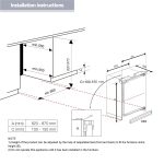 Integrated Under Counter Fridge 110L LED Light Reversible Door White - Image 6