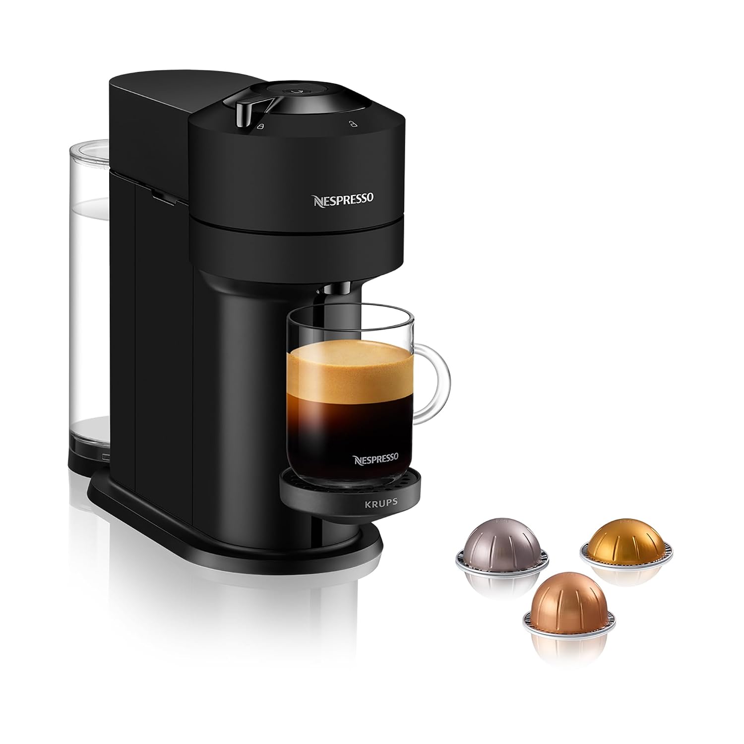 618V1Fw1c0L._SL1500.jpg Automatic Pod Coffee Machine With One Touch Brewing 1.1L Matte Black - Image 1