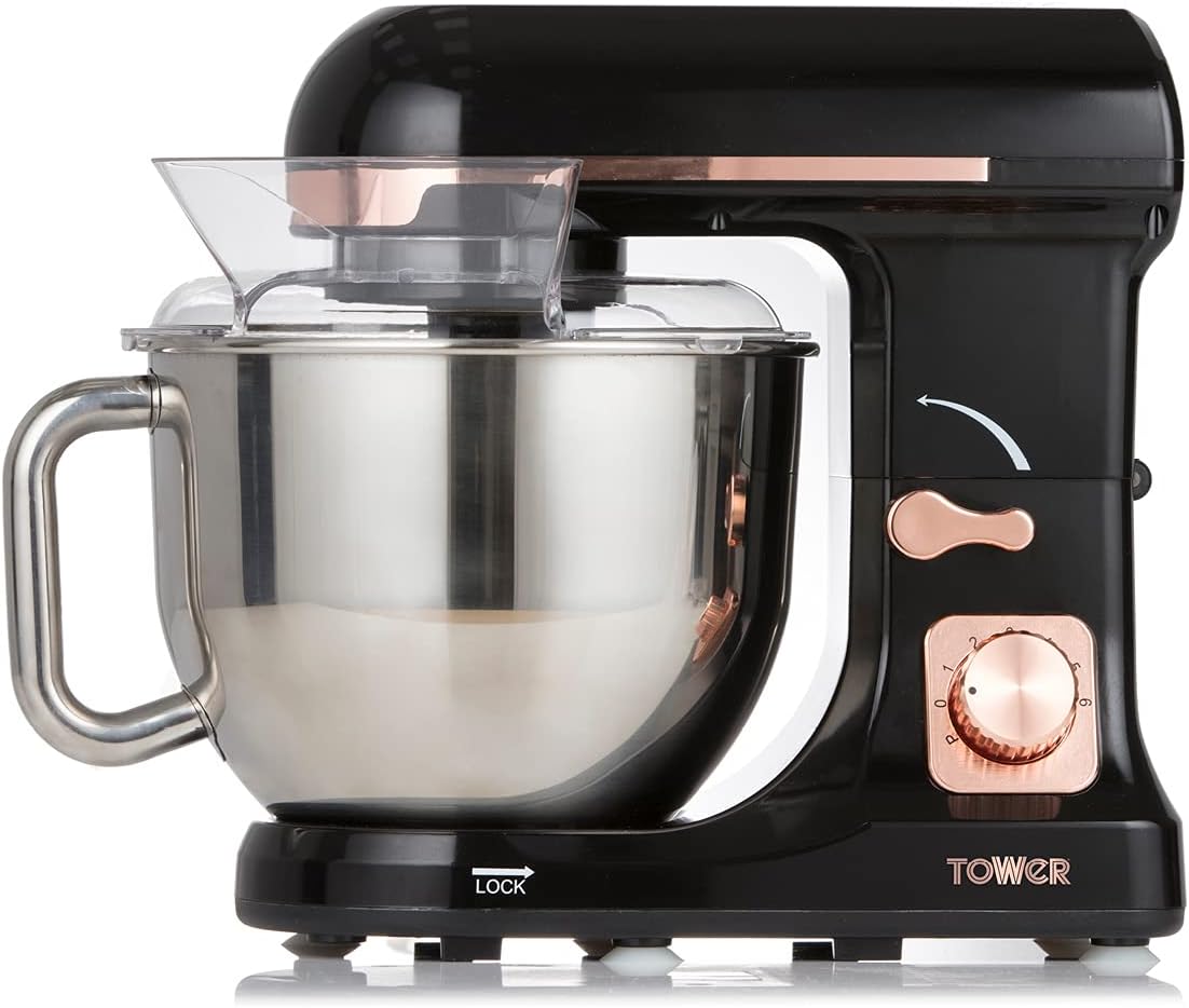 61BpoM9MvFS._AC_SL1350.jpg Stand Mixer 5L 6 Speeds Pulse Function 1000W Rose Gold - Image 1