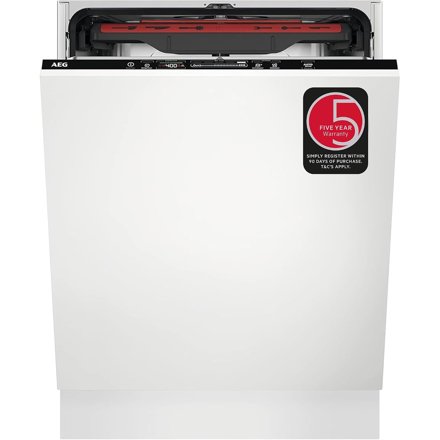 61DQaol0z9L._SL1500.jpg Fully Integrated Dishwasher 14 Place Settings 5 Programs 44dB White - Image 1