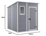 Garden Storage Shed 6 X 6 Ft Grey Resin Single Door - Image 8