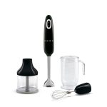 Hand Blender 700W Variable Speed Turbo Function Stainless Steel Black
