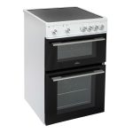 Freestanding Electric Cooker 68L Twin Cavity Ceramic Hob 4 Zones White - Image 5
