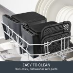 Dual Air Fryer 11L 8 In 1 2700W Touchscreen Java-Grey - Image 7