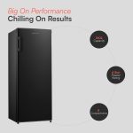 Tall Freestanding Freezer 142L Reversible Door 42dB Black - Image 3