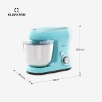 Stand Mixer 5L 1300W 6 Speeds Planetary Mixing Action Blue - Image 7