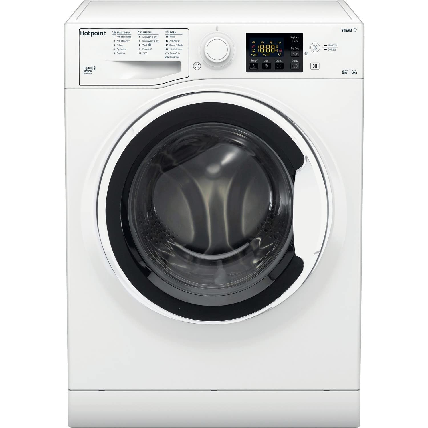 61H1qONolfL._SL1500.jpg Freestanding Washer Dryer 8Kg 6Kg 1400Rpm White - Image 1