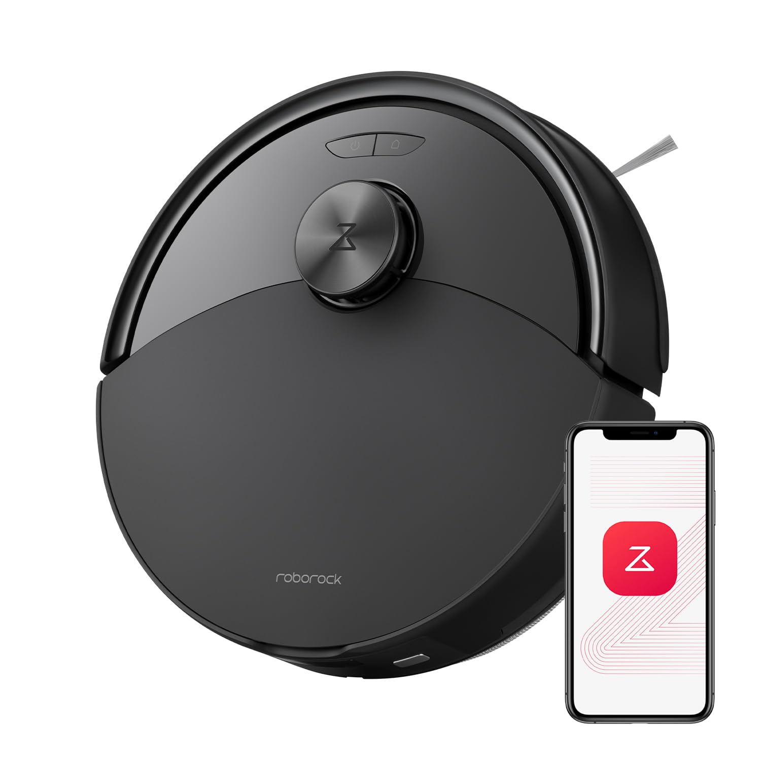 61I0HwpbrFL._SL1500.jpg Robot Vacuum Cleaner with Mop 10,000 Pa Suction Dual Anti-Tangle Brushes Black - Image 1