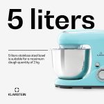 Stand Mixer 5L 1300W 6 Speeds Planetary Mixing Action Blue - Image 4