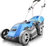 Electric Lawn Mower 38cm 1600W 40L Bag 5 Cutting Heights Blue