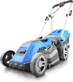 Electric Lawn Mower 38cm 1600W 40L Bag 5 Cutting Heights Blue - Image 2