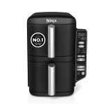 Double Stack XL Air Fryer 9.5L 2470W Vertical Dual Drawer Grey - Image 4