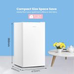 Under Counter Fridge 93L Cooler Box Interior Light Reversible Door White - Image 2