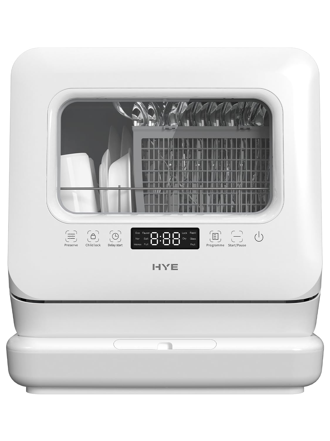 61LKAwKTqVL._SL1500.jpg Table Top Dishwasher 3 Place Settings 6 Programs White - Image 1