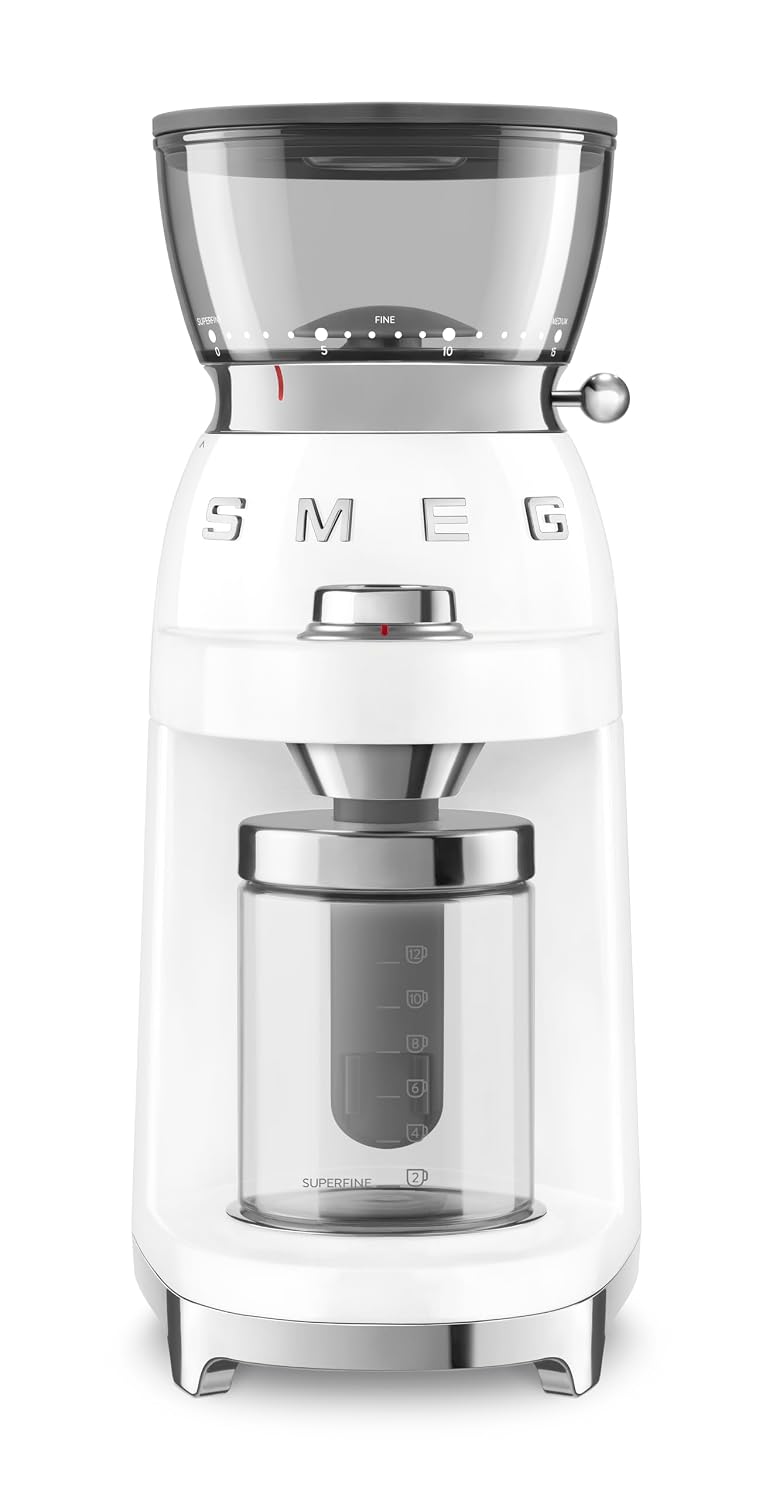 61LP2BQHoUL._SL1500.jpg Electric Coffee Grinder 240g 150W Conical Burr White - Image 1