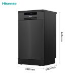 Freestanding Dishwasher 10 Place Settings 60cm Black - Image 2