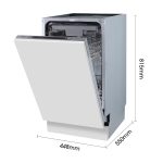 Built-In Dishwasher 10 Place Settings 7 Programs White 30 Min Quick Wash - Image 10