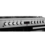 Freestanding Dual Fuel Range Cooker 156L 100cm Stainless Steel - Image 4
