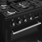 90cm Dual Fuel Range Cooker 61L Fan Convection Black - Image 7