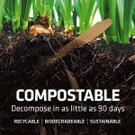 Bamboo Spoons 100 Pack 6.5in Compostable Cutlery - Image 4